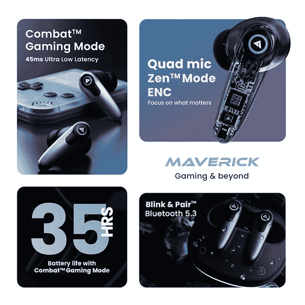 Boult Audio Maverick Ear Earbuds Black 1 min - LXINDIA.COM