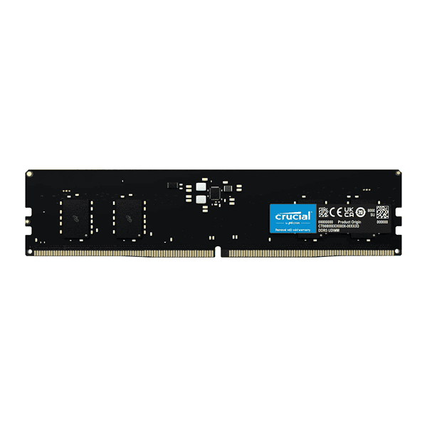 Crucial RAM 8GB DDR5 4800MHz CL40 Desktop Memory CT8G48C40U5 Black - LXINDIA.COM