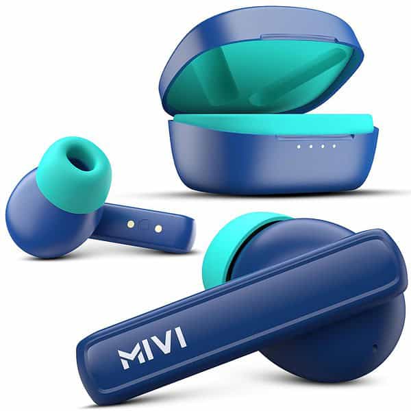 Mivi Commando Q7 Earbuds ARTIC BLUE - LXINDIA.COM